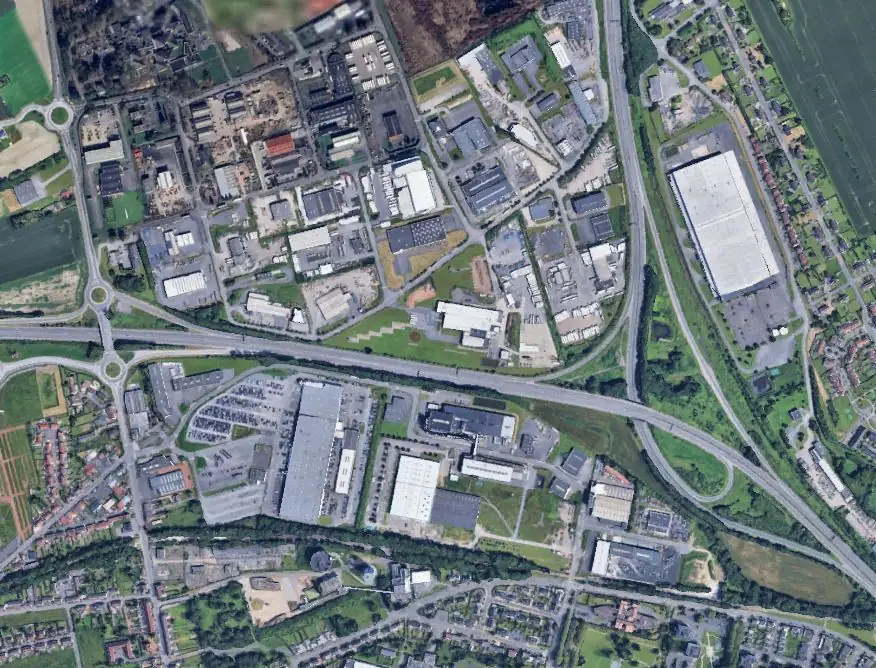 Vue aérienne du Parc de la Croisette à Lens