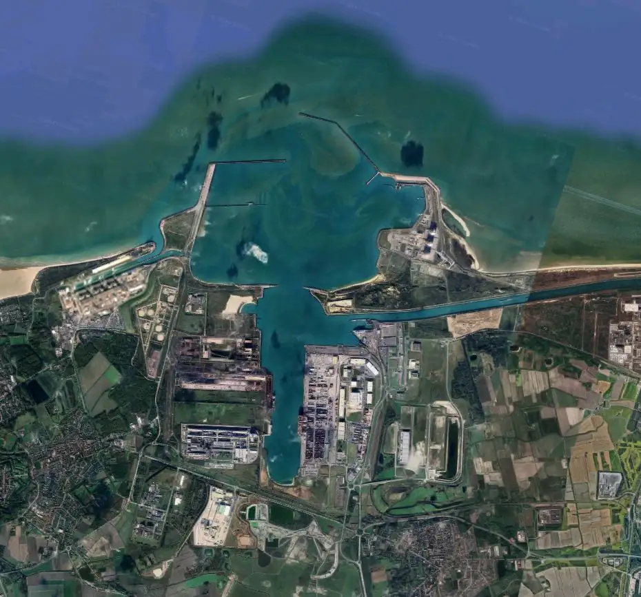 Vue aérienne du Port de Loon-Plage - Grand Port Maritime de Dunkerque