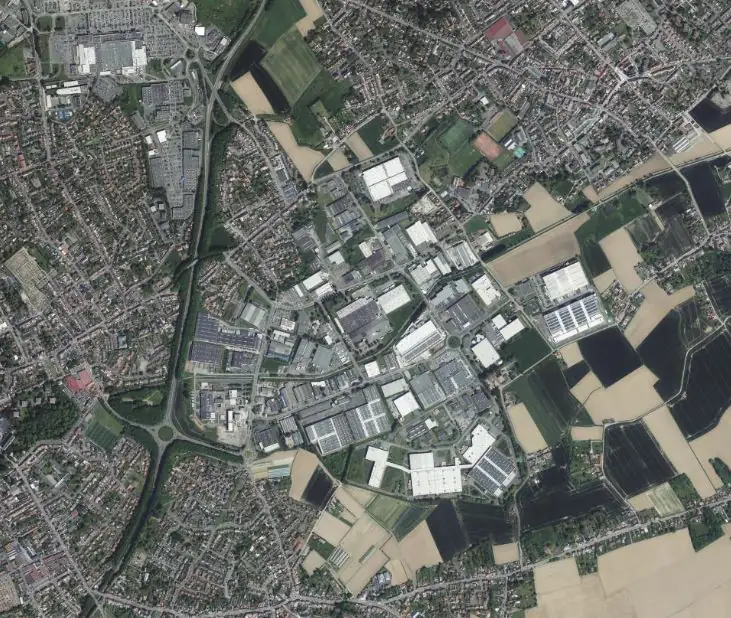 Vue du parc d'activités de Roubaix Est - Zone industrielle Leers Toufflers