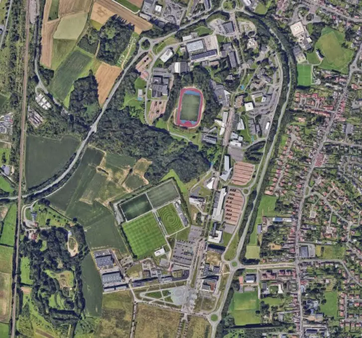 Vue aérienne du Technopôle Transalley à Famars